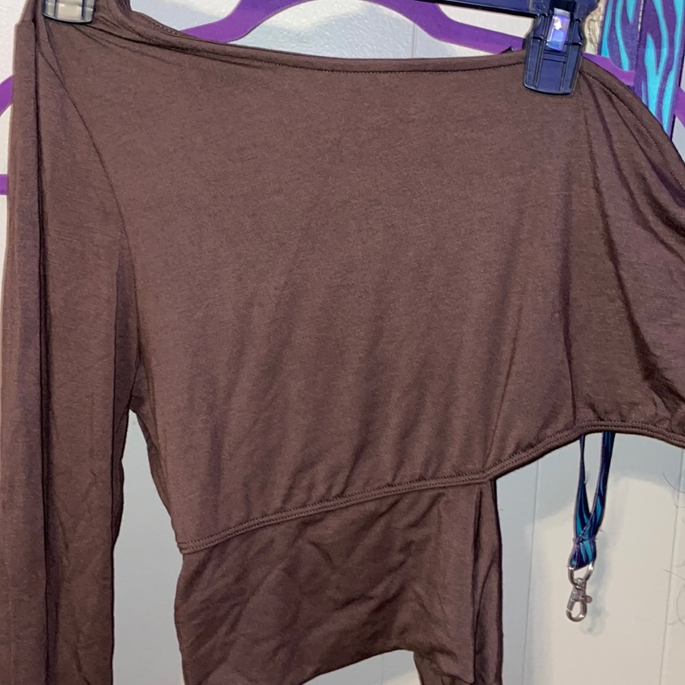 Heart holder one shoulder top fashion nova never worn